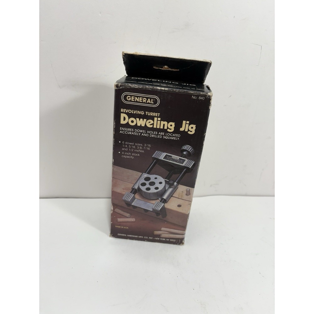 General‎ No 840 Revolving Turret Doweling Jig Woodworking Tool Made in USA